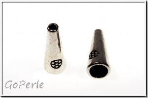 Perlenkappe (-cone) "Bl�mchen", 21x8mm, antiksilberfb., Tibetsilber, 1 Stk.