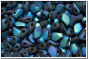 Gekko�-Beads, 3x5mm, black, op., full AB, matte, 50 Stk.