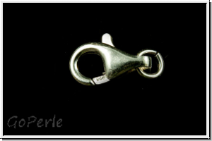 Karabiner "glatt", 13x8mm, silberfb., 925er Silber, 1 Stk.