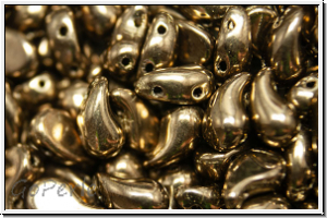 ZoliDuo�-Beads, 5x8mm, left, 24kt gold bronze, met., 25 Stk.
