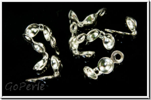 Quetschkalotten, 4mm, feste �se, silberfb., 925er Silber, 1 Stk.