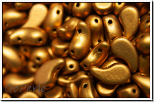 ZoliDuo�-Beads, 5x8mm, right, brass gold, met., satin, 25 Stk.
