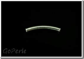 Silberperle "R�hrchen, gebogen" 20x3mm, silberfb., 925er Silber, 1 Stk.