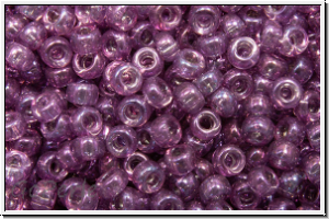 RR-11-0316, MIYUKI Rocailles, 11/0, amethyst, lt., trans., gold luster, 10g