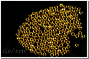Quetschperlen, rund, 1,8mm, vergoldet, 925er Silber, 25 Stk.