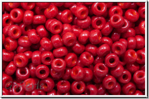 RR-11-1684, MIYUKI Rocailles, 11/0, red (dyed), bright, op., 10g