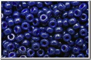 RR-11-4494, MIYUKI Rocailles, 11/0, blue, dk. navy, op., dyed duracoat, 10g