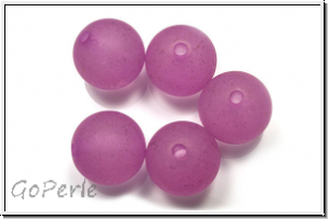 Acryl-Perle, rund, 14mm, rose, matte, 5 Stk.
