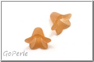 Acrylbl�te "Campanula", 12x16mm, amber, matte, 5 Stk.