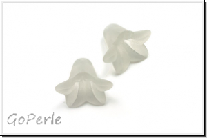 Acrylbl�te "Campanula", 12x16mm, crystal, matte, 5 Stk.