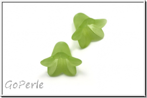 Acrylbl�te "Campanula", 12x16mm, lime, matte, 5 Stk.