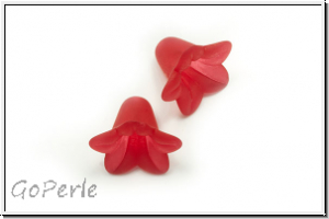 Acrylbl�te "Campanula", 12x16mm, red, matte, 5 Stk.