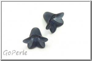 Acrylbl�te "Campanula", 12x16mm, anthrazit, matte, 5 Stk.