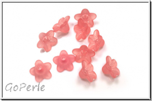 Acrylbl�te "Myosotis", 5x9,5mm, rose, vintage, matte, 10 Stk.