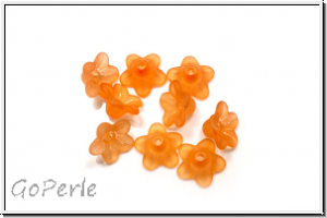 Acrylbl�te "Myosotis", 5x9,5mm, salmon, matte, 10 Stk.