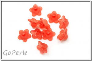 Acrylbl�te "Myosotis", 5x9,5mm, red, matte, 10 Stk.