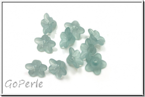 Acrylbl�te "Myosotis", 5x9,5mm, seafoam, matte, 10 Stk.