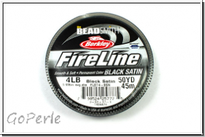 Fireline Beading Thread, F�delgarn, 04 LB, black satin, 50 yd
