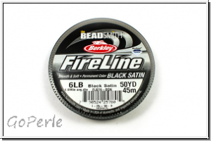 Fireline Beading Thread, F�delgarn, 06 LB, black satin, 50yd