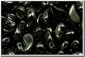 ZoliDuo�-Beads, 5x8mm, right, black, op., 25 Stk.
