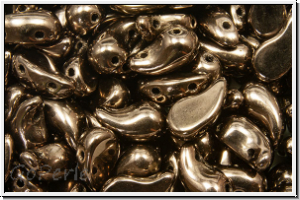 ZoliDuo�-Beads, 5x8mm, left, chocolate, met., 25 Stk.