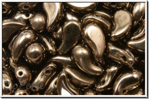 ZoliDuo�-Beads, 5x8mm, right, chocolate, met., 25 Stk.