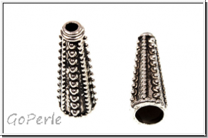 Perlenkappe (-cone) "K�niglich", 30x10mm, antiksilberfb., Tibetsilber, 1 Stk.