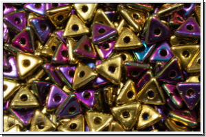 Tri-Beads, 4mm, black, op., california green, 100 Stk.