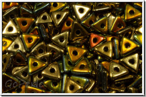 Tri-Beads, 4mm, black, op., california sun, 100 Stk.