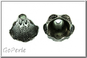 Perlenkappe (-cone) "Datura", 19x22mm, antiksilberfb., Tibetsilber, 1 Stk.