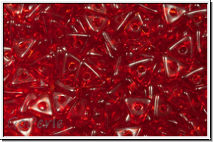 Tri-Beads, 4mm, siam, dk., trans., 100 Stk.