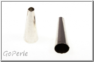 Perlenkappe (-cone) "Glatt", 13x4,5mm, silberfb., Sterlingsilber, 1 Stk.