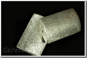 Spacer "Pastille, geb�rstet", 22x14x6mm, silberfb., 925er Silber, 1 Stk.