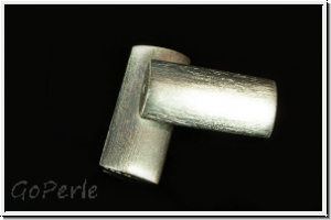 Spacer "Pastille, satiniert" 20x9x4mm, silberfb., 925er Silber, 1 Stk.