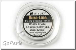 Dura-Line, F�delgarn, MIYUKI, 0,15mm, crystal, 20m
