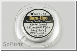Dura-Line, F�delgarn, MIYUKI, 0,12mm, crystal, 20m