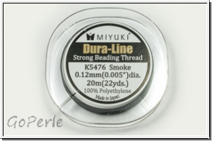 Dura-Line, F�delgarn, MIYUKI, 0,12mm, smoke, 20m