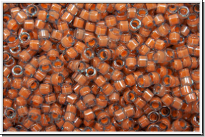 DB2042, MIYUKI Delica, 11/0, crystal, trans., luminous sea coral-ld., 5g