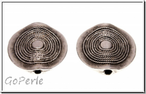 Metallperle "Seilschaften", 28x5,5mm, antiksilberfb., Tibetsilber, 1 Stk.