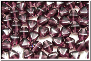 b�hm. Glasperle, Bicone, 6mm, amethyst, trans., 30 Stk.