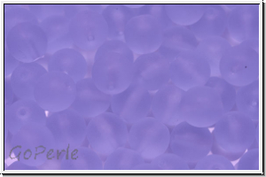 b�hm. Glasperle, rund, 8mm, violet, lt., trans., matte, 10 Stk.