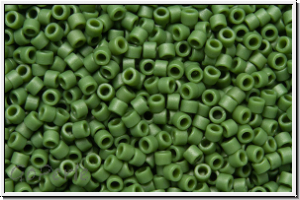DB2291, MIYUKI Delica, 11/0, green, dk., op., glazed, matte, 5g