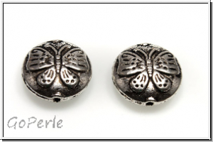Spacer "Butterfly", 12x5mm, antiksilberfb., Metall, 1 Stk.