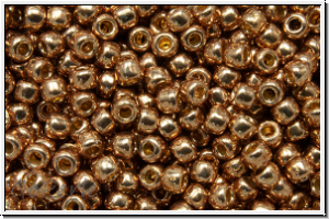 R-11-0593PF, TOHO Rocailles, 11/0, almond, galv., met., perm.-finish, 10g
