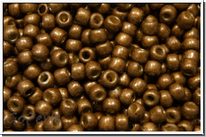 R-11-0594fPF, TOHO Rocailles, 11/0, bronze, medal, galv., met., perm.-finish, matte, 10g