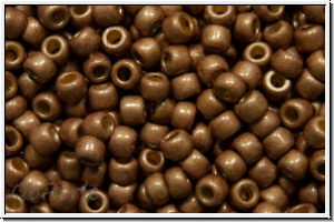 R-11-0593fPF, TOHO Rocailles, 11/0, almond, galv., met., perm.-finish, matte, 10g
