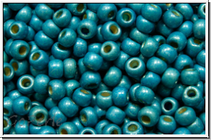R-11-0582fPF, TOHO Rocailles, 11/0, aqua sky, galv., met., perm.-finish, matte, 10g