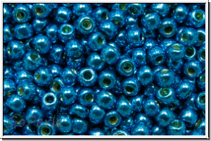 R-11-0583PF, TOHO Rocailles, 11/0, blue, caribbean, galv., met., perm.-finish, 10g