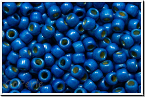 R-11-0585fPF, TOHO Rocailles, 11/0, blue, ocean, galv., met., perm.-finish, matte, 10g