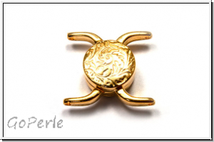Magnetverschluss "SOUDA II", CYMBAL, 15,85x17,8mm, vergoldet, Metall, 1 Stk.